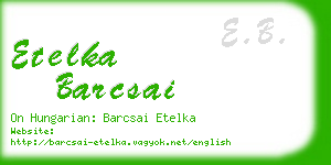 etelka barcsai business card